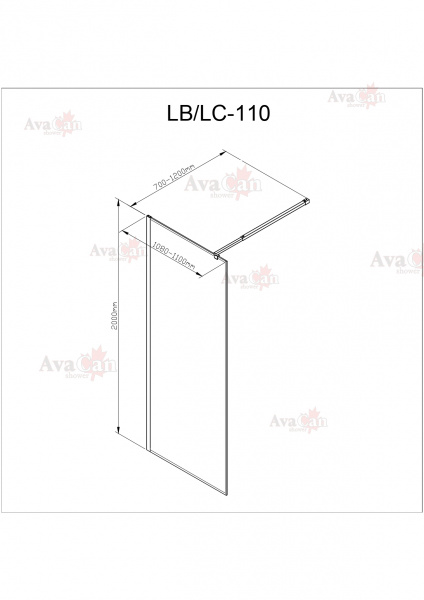 Фото душевая стенка avacan lb 110 mt