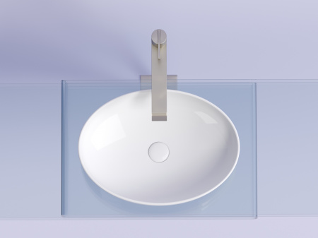 Фото раковина накладная ceramicanova element 50.2 см, цвет: белый cn6056