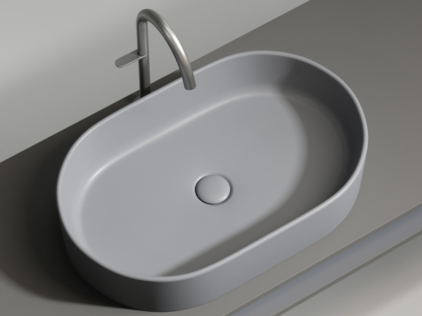 Фото раковина накладная ceramicanova element 60.8 см, цвет: антрацит cn6048mh