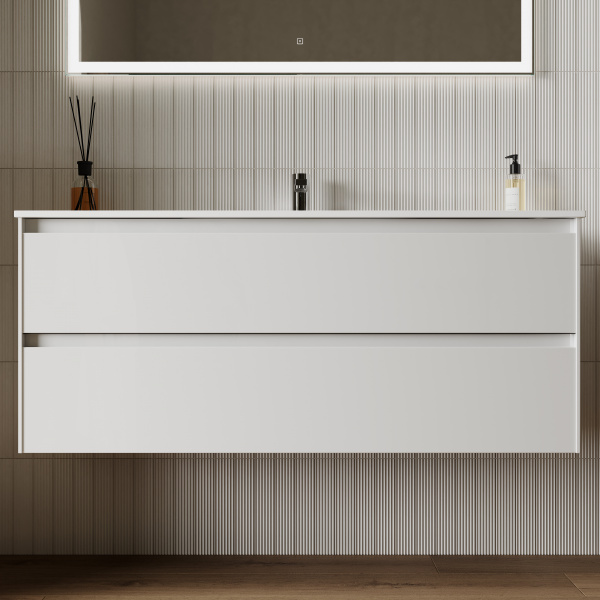 Фото тумба под раковину sancos cento 120 см, цвет: белый глянец cn120-1w