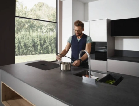 Фото смеситель для кухонной мойки hansgrohe aquno select 73837000