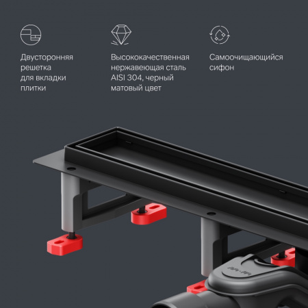 Фото душевой трап am.pm masterflow 60 см w01sc-u11-060-04bm