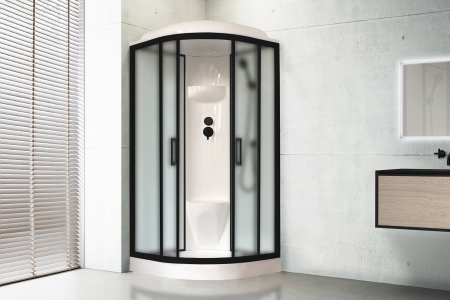 Фото душевая кабина royal bath нк rb90hk6-wc-bl  90x90 см