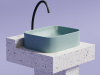 Фото раковина накладная ceramicanova element 50.5 см, цвет: зеленый cn6052mlg