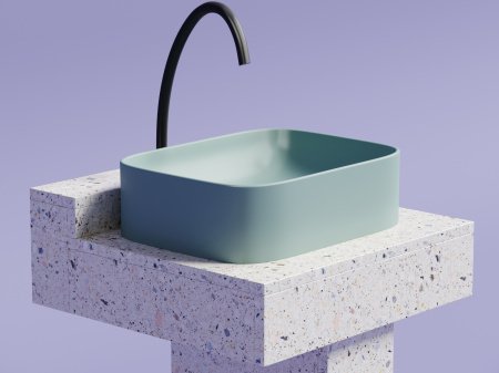 Фото раковина накладная ceramicanova element 50.5 см, цвет: зеленый cn6052mlg