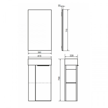 Фото тумба с раковиной comforty матэ 41 см 00-00015132