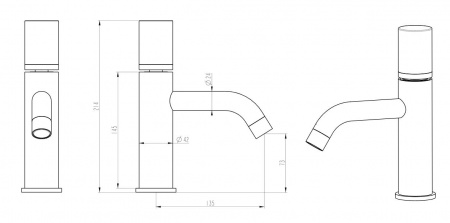 Фото смеситель для раковины boheme stick 121-gcr.2