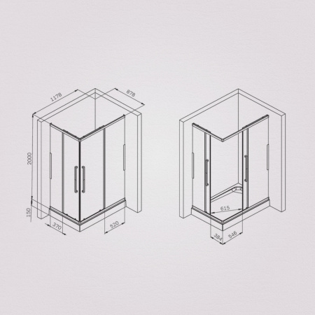 Фото душевое ограждение am.pm func 120x90 см w84g-403-12090-mt