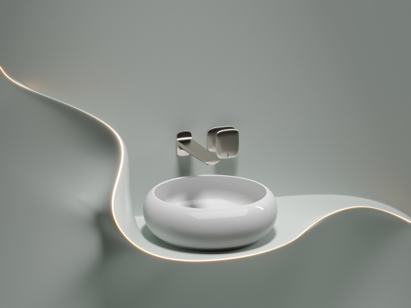 Фото раковина накладная ceramicanova element 36 см, цвет: белый cn6050