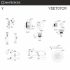 Фото душевой набор со встроенным смесителем whitecross y yset07cr, цвет: хром