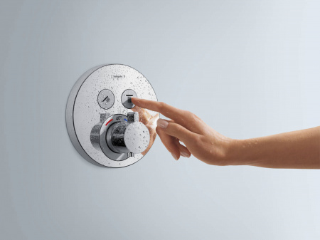 Фото встраиваемый термостатический смеситель для душа hansgrohe showerselect 15743000
