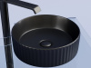 Фото раковина накладная ceramicanova element 36 см, цвет: черный cn6057mb