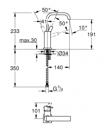 Фото смеситель для раковины grohe allure 23076000