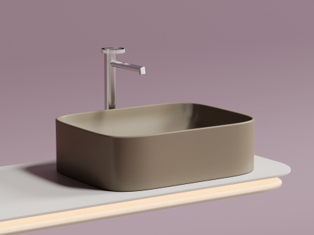 Фото раковина накладная ceramicanova element 50.5 см, цвет: капучино cn6052mc