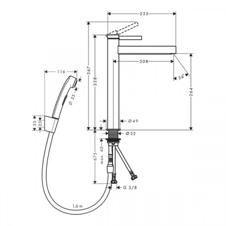 Фото смеситель для раковины hansgrohe finoris 76220670