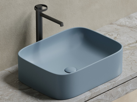 Фото раковина накладная ceramicanova element 50.5 см, цвет: серый cn6052mhl