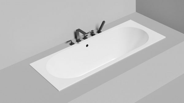Фото ванна из искусственного камня salini ornella axis 170x70 см 104613g глянцевая