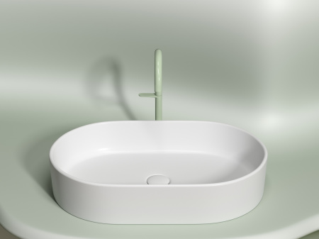Фото раковина накладная ceramicanova element 60.8 см, цвет: белый cn6048mw
