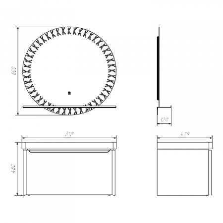 Фото тумба с раковиной comforty арзамас 81 см 00-00017177