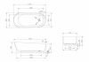 Фото ванна из полиэфирной смолы abber kristall 170x80 см at9706saphir синяя