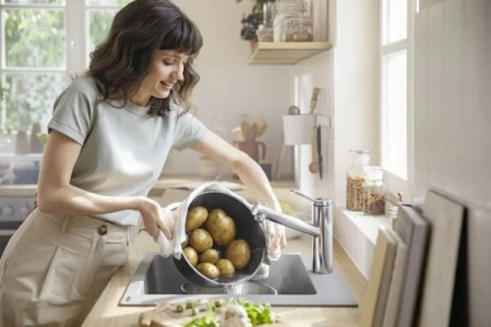 Фото смеситель для кухонной мойки hansgrohe zesis 74806000