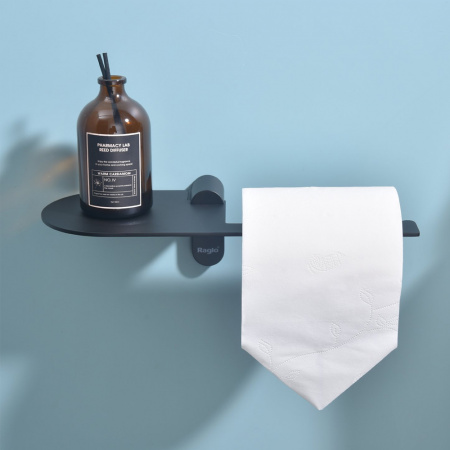 Фото держатель для туалетной бумаги raglo цвет: черный r300.03.06