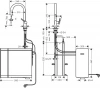 Фото смеситель для кухонной мойки hansgrohe aqittura sodasystem 76806000