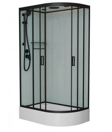 Фото душевая кабина frank f412/1 l/r м black 120x80 см 20066