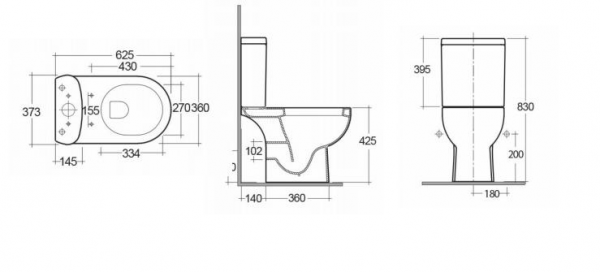 Фото унитаз напольный kerama marazzi buongiorno bg.pro.wc.01 (без бачка)