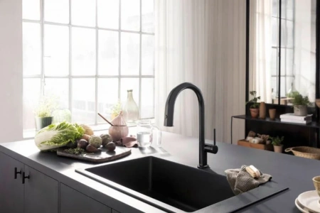 Фото смеситель для кухонной мойки hansgrohe aqittura 76803670