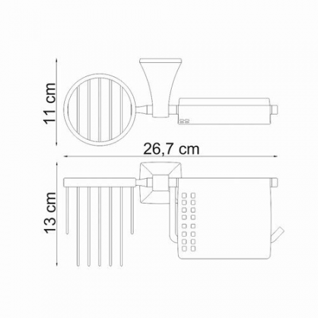 Фото держатель туалетной бумаги и освежителя wasserkraft wern k-2559