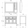 Фото зеркало asb woodline гранда 80 см, цвет: grigio 11481 гр