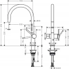 Фото смеситель для кухонной мойки hansgrohe talis 72805670