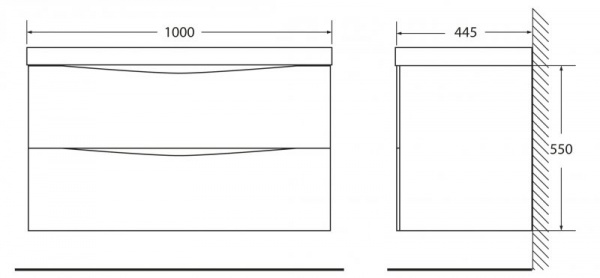 Фото тумба под раковину belbagno marino 100 см marino-1000-2c-so-bl-p цвет: bianco lucido