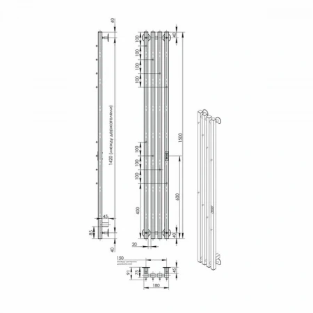Фото электрический полотенцесушитель indigo style 4 pro 150/18 lspre150-18brrt
