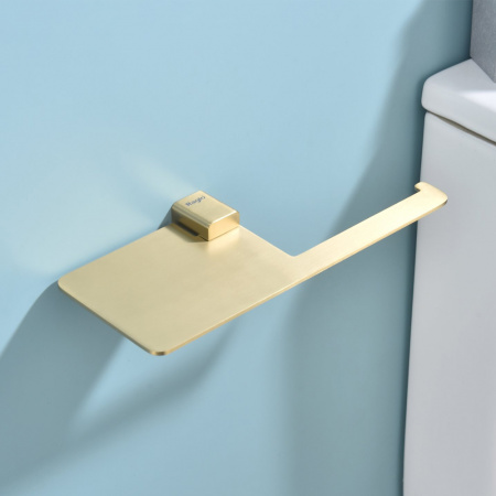 Фото держатель для туалетной бумаги raglo цвет: сатин золотой r301.03.03