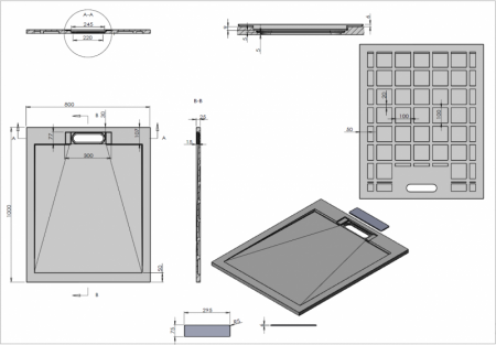 Фото поддон из искуственного камня esbano luxe 100x80 см esp-lx108w