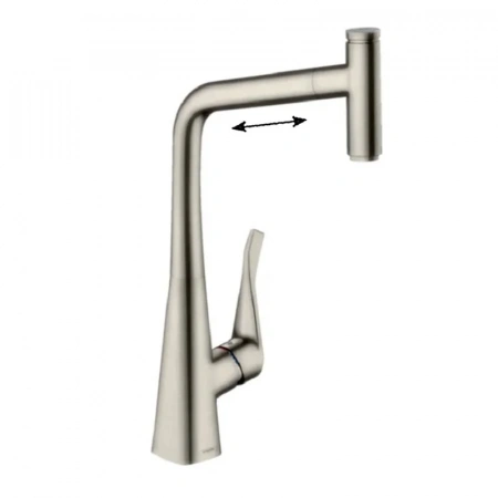 Фото смеситель для кухонной мойки hansgrohe metris select 73803800