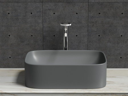 Фото раковина накладная ceramicanova element 50.5 см, цвет: антрацит cn6052mdh