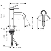 Фото смеситель для раковины hansgrohe tecturis s 73311140