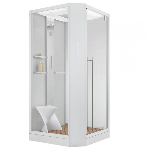 Фото душевая кабина orans sr-89101rs white, long door handle 100x100 см
