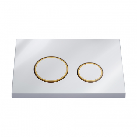 Фото клавиша смыва kk-pol m11 v4 (белый/золото матовый/белый)