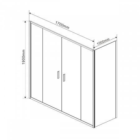 Фото душевой уголок vincea garda 170x100 см vsr-1g21017cl