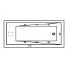 Фото акриловая ванна whitecross wave 150x70 см line nano 0101.150070.100.linenano.gl