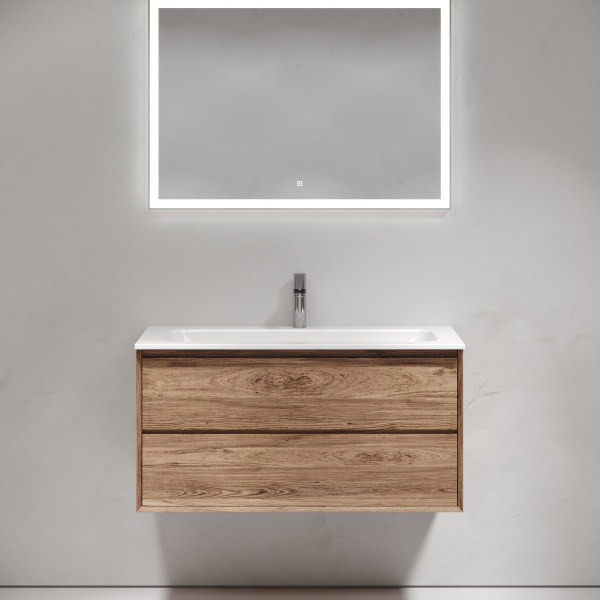 Фото тумба под раковину sancos marmi 2.0 100 см, цвет: дуб чарльстон mr2.0100ech