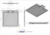 Фото поддон из искуственного камня esbano luxe 100x100 см esp-lx100w
