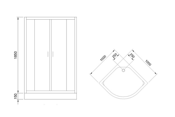 Фото душевое ограждение royal bath hk rb100hk-t 100x100 см