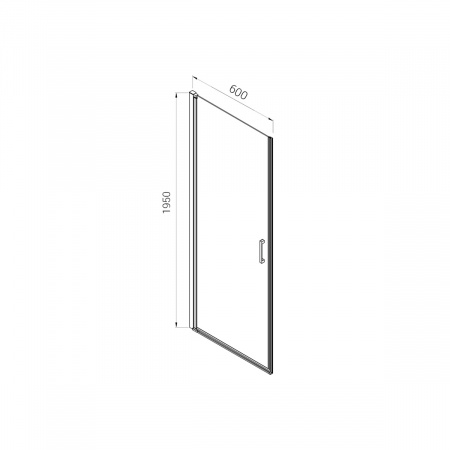 Фото душевая дверь vincea alpha 60 см vdp-3al600clb