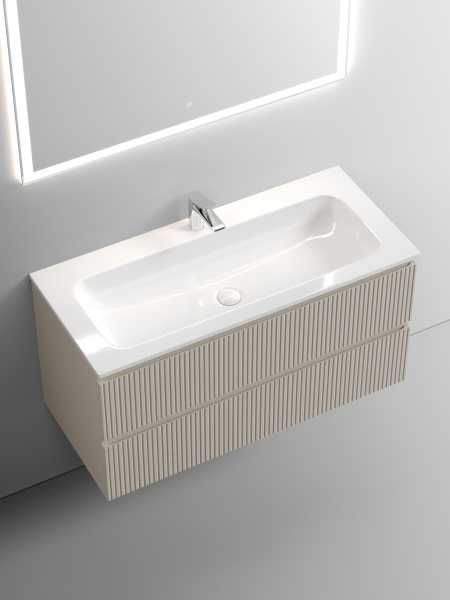 Фото тумба под раковину sancos snob t 100 см, цвет: beige soft  snt100ce