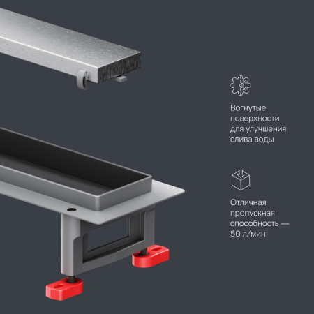 Фото душевой трап am.pm masterflow 50 см w01sc-u11-050-04sb